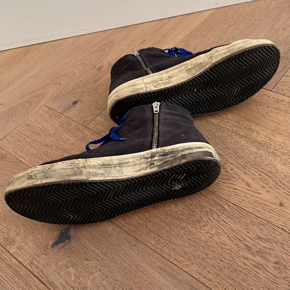 Golden Goose Slide 11 44 men’s blue suede sneakers - Picture 4 of 5